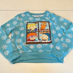 Nickelodeon New NWT Rugrats Winter Scene sweatshirt Kid's Size Large